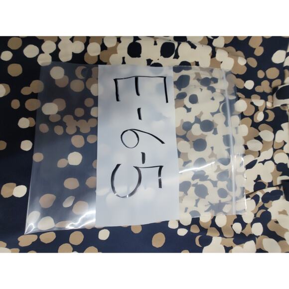 Womens Emma & Michele Dress Size 6 Blue and Tan Dotted Cap Sleeve Pencil - Picture 15 of 15